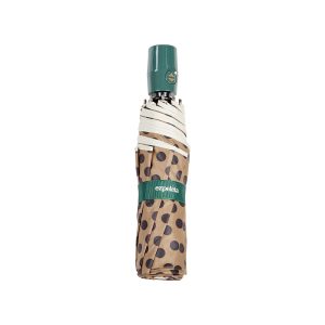 Guarda chuva sra Ezpeleta Mini auto verde com castanho